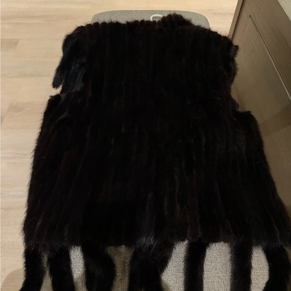 Elegan  Brown Real Mink Fur Vest - Picture 16 of 16